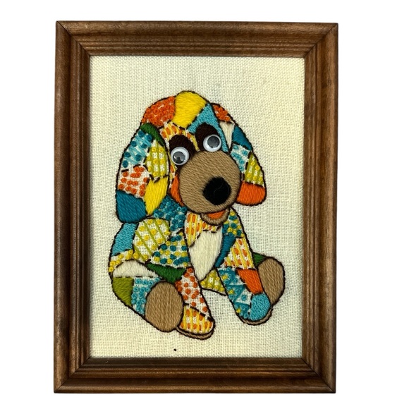 Sunset Designs MGM 1970s Jiffy Stitchery Elephant Cat Dog Bear Rare Set - Picture 5 of 6